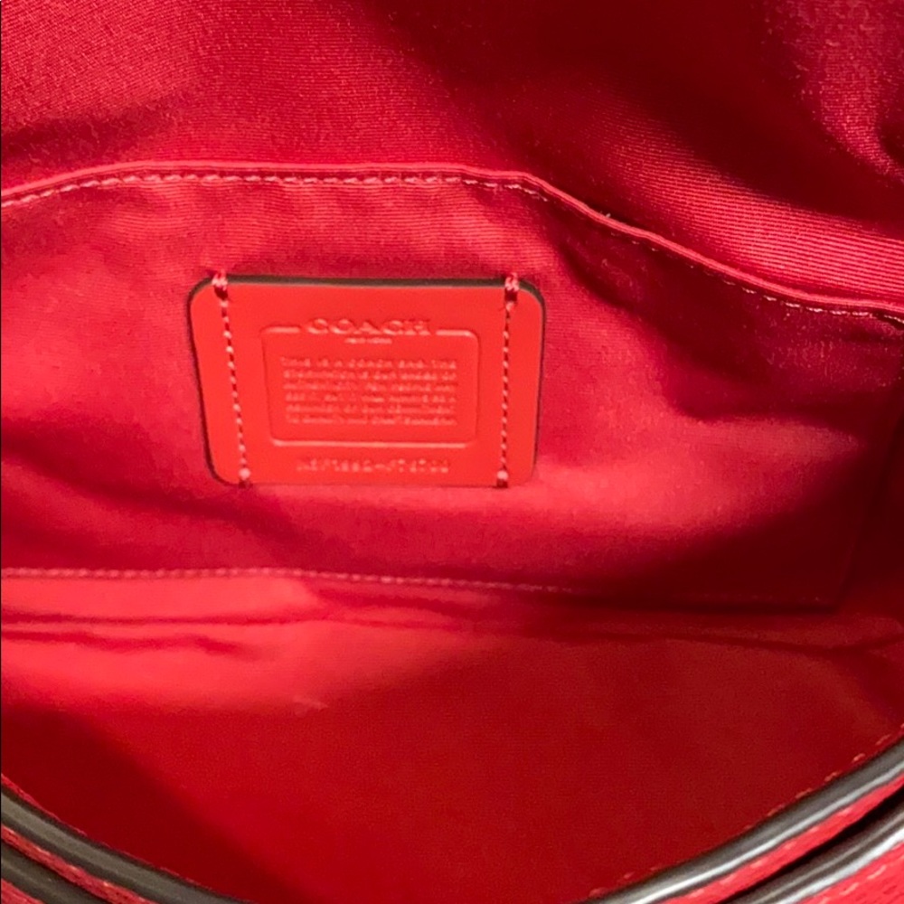 Coach Red Crossbody Leather Bag - Picture 4 of 11